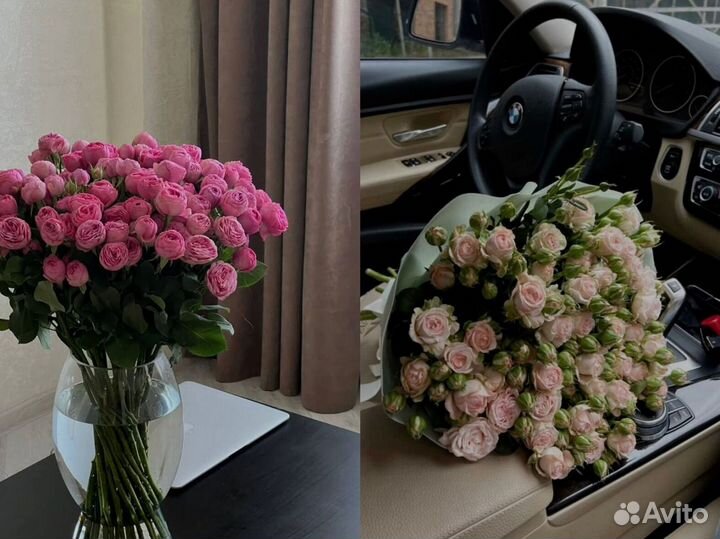 Букет из 59 кустовых роз