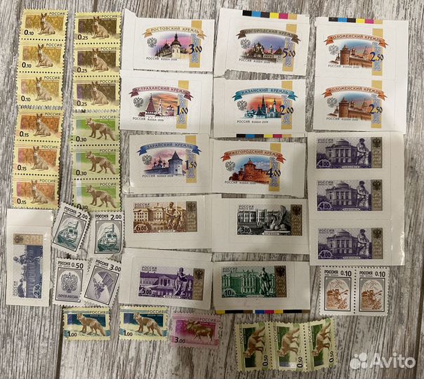 Почтовые марки новые и гашеные