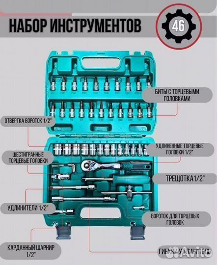 Набор инструментов 46 предметов