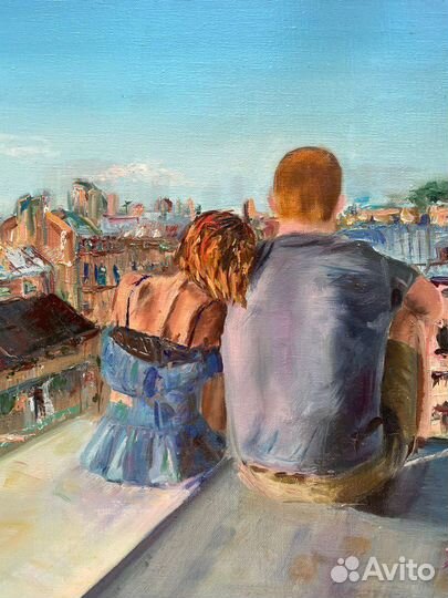 Картина маслом «влюблённые в Питер»