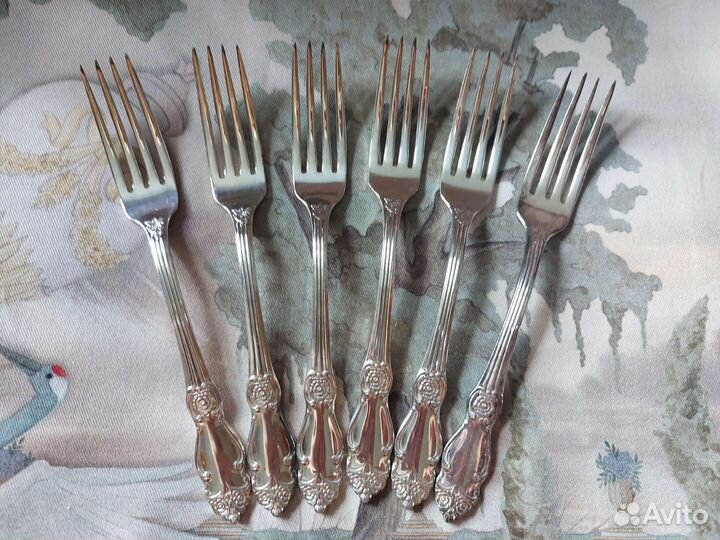 Набор столовых приборов мельхиор Серебряная Роза