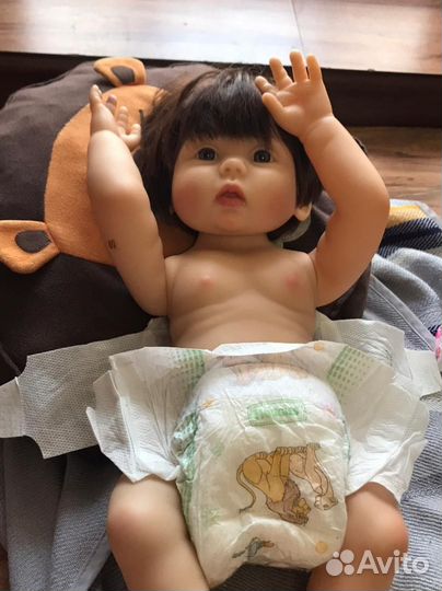 Кукла Реборн девочка с волосами