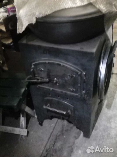 Печь для казана с трубой