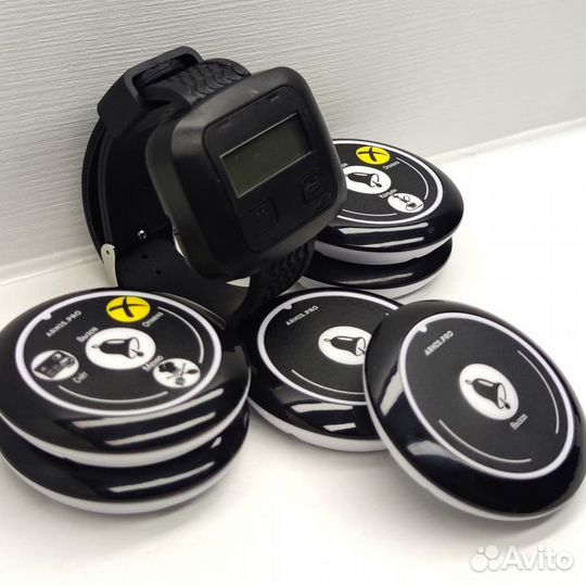 Кнопка вызова официанта, персонала с часами Эконом