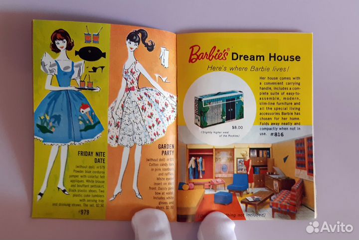 Буклет Barbie Ken Midge 1962 Синий винтаж