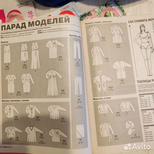 Журналы кройки и шитья, шик, бурда моден, диана