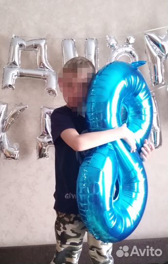 Фольгированный шар цыфра 8