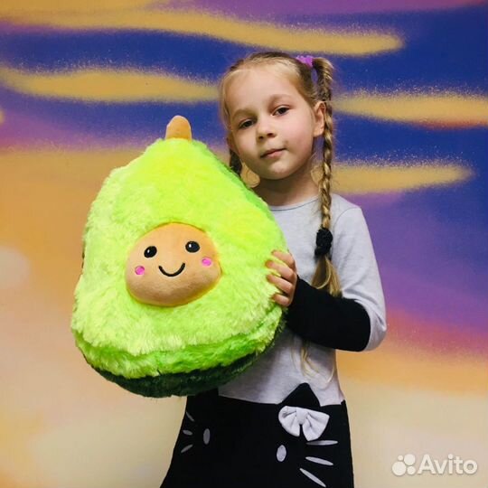 Мягкая игрушка подушка плюшевое Авокадо