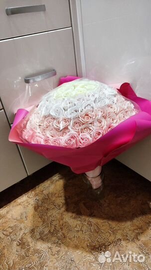 Букеты из мыльных роз