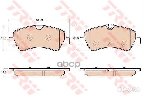 Колодки тормозные дисковые зад GDB1968 TRW