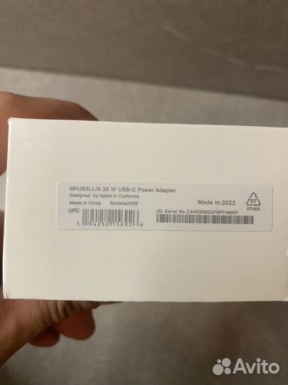 Адаптер Apple 35W для быстрой зарядки iPhone