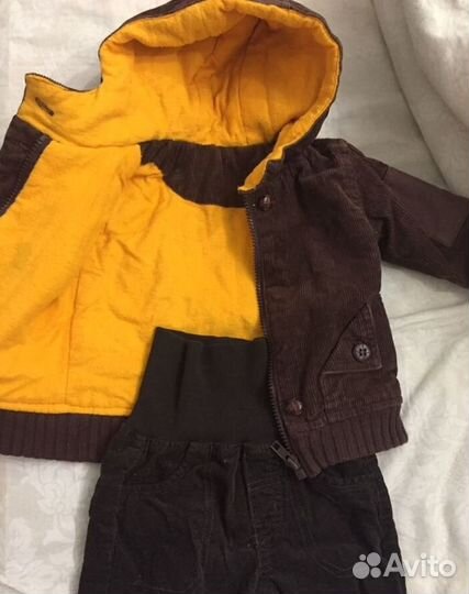 Вельветовая куртка и штаны на 62-68