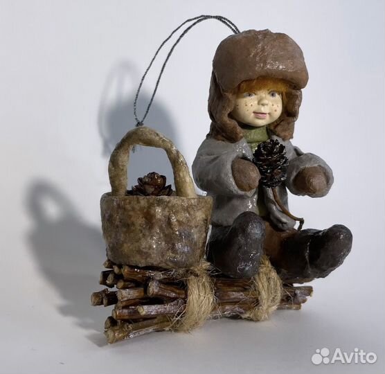 Ватные игрушки на елку