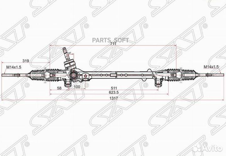Рейка рулевая mazda CX5 11- LHD stkd3132110A