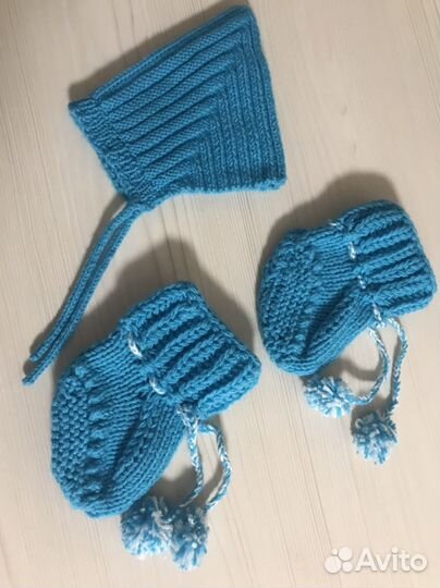 Шапочка Эльф и пинетки для малыша