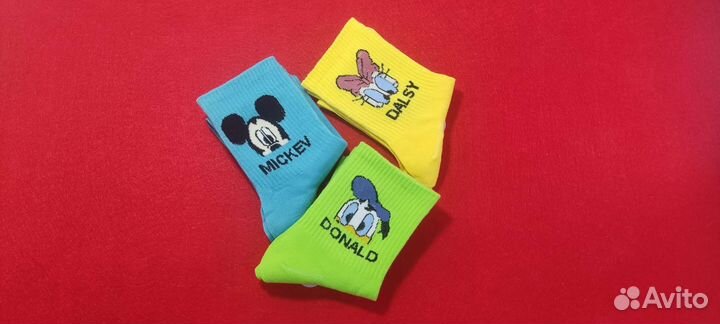 Модные стильные крутые цветные носки Disney