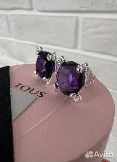 Серьги Tous Тоус Color Pills аметист