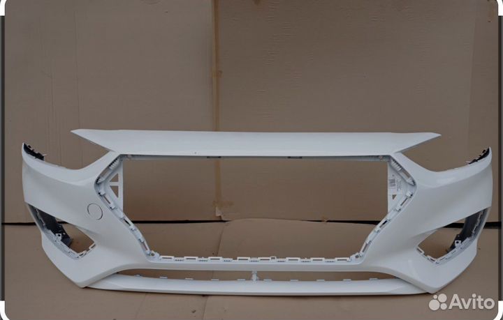Передний бампер на hyundai solaris