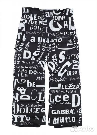 Зимние пуховые штаны от dolce&gabbana