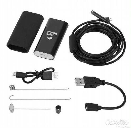 Эндоскоп Wi-Fi к телефону и компьютеру, 1 метр