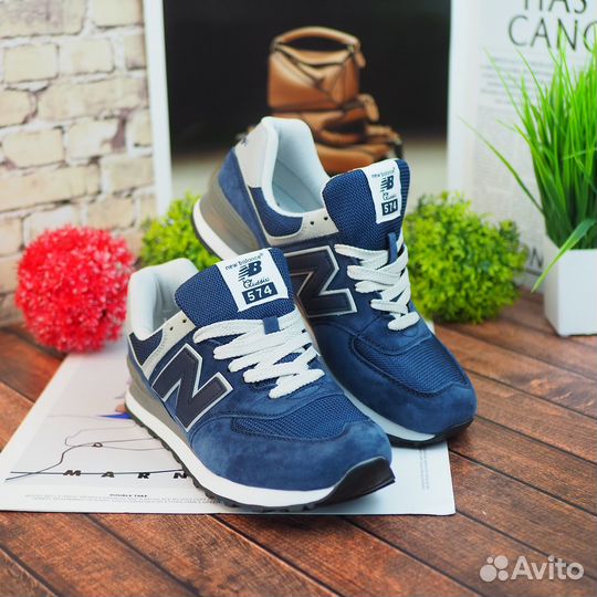 New balance 574 в синем цвете