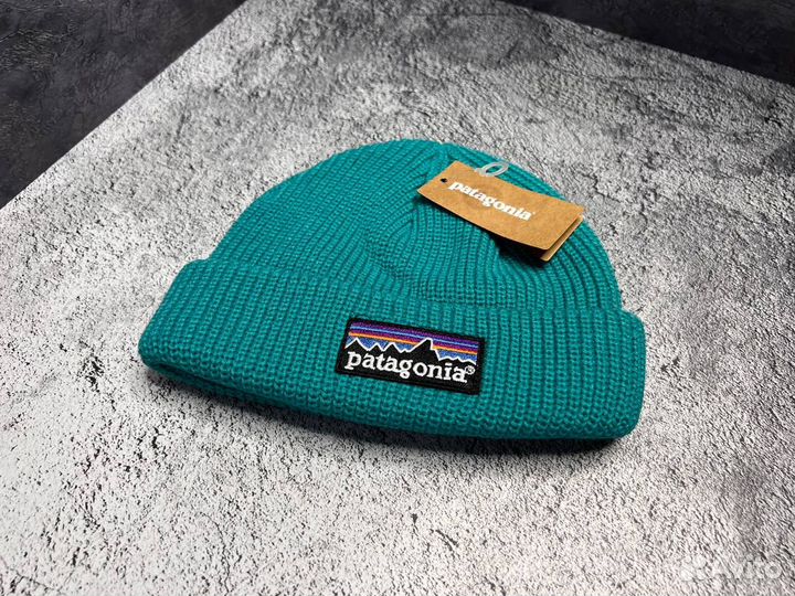 Шапка бини Patagonia морская новинка 2024
