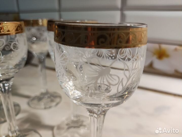 Рюмки для водки ликера новые Богемия 6 шт