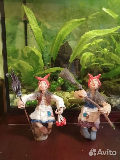 Кукла игрушка на ёлку Бабка Ёжка из ваты