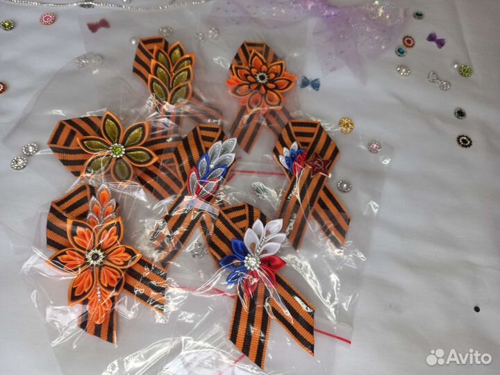 Брошь к 9 мая георгиевская лента