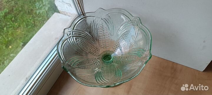 Ваза зеленое стекло СССР