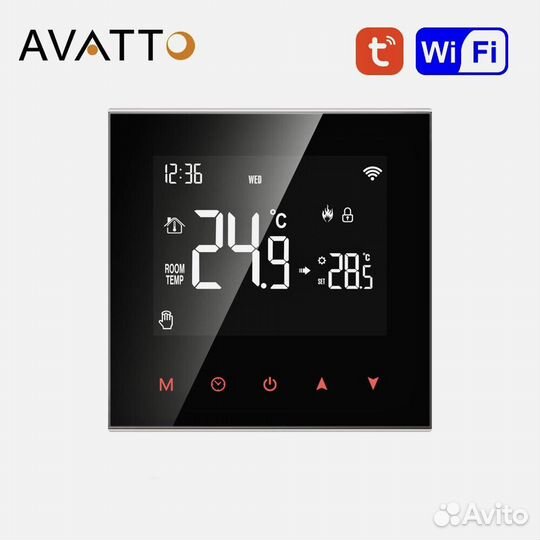 Зеркальный терморегулятор пола WiFi Алиса 16А