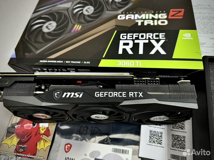 RTX 3060Ti 8Gb MSI Gaming Z Trio. Пломба, коробка