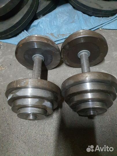 Гантели, много разных