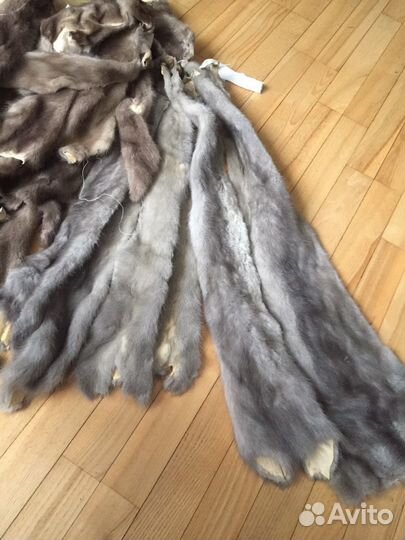 Цельные шкурки норки,кролика,козлика