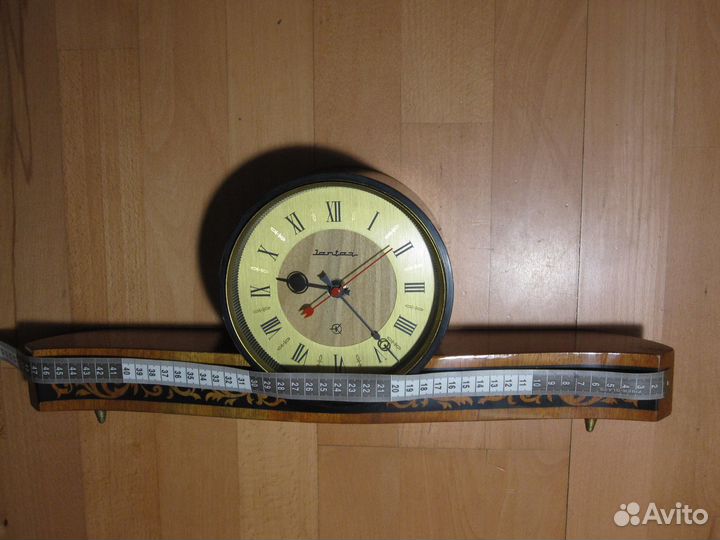 Настольные каминные часы СССР Янтарь