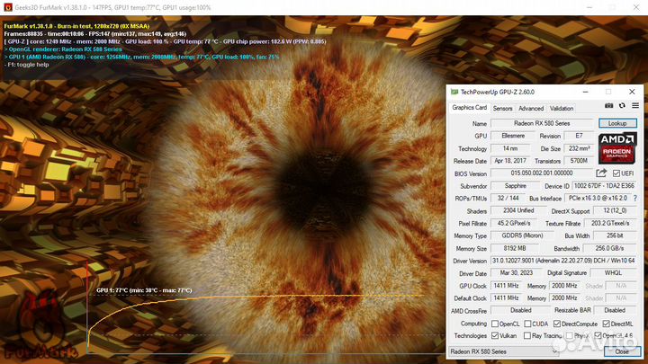 Видеокарты AMD RX 580 8Gb (разные)