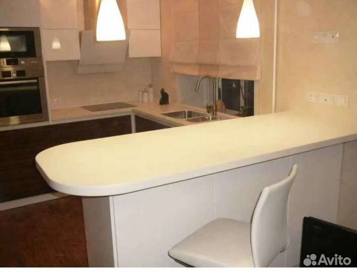 Барная стойка из искусственного камня в стиле лофт