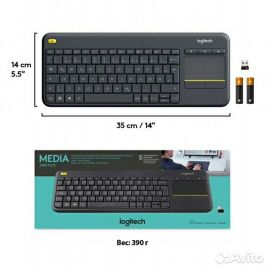 Клавиатура logitech k400+