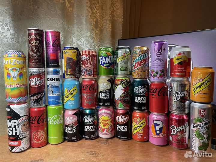 Банки от энергетиков, пива, газировки