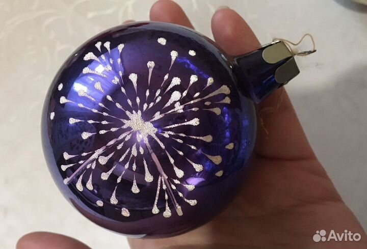 Елочные игрушки СССР шар, снеговик