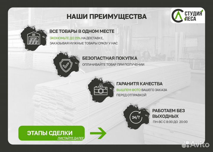 Доска обрезная 25х150х6000