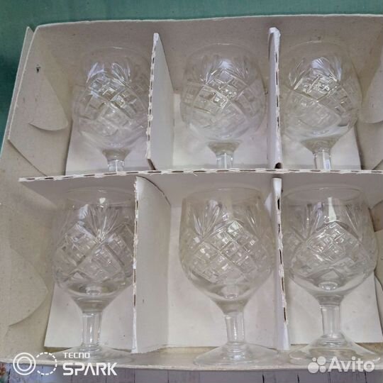 Хрустальные рюмки на ножке СССР