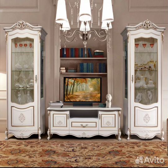 Тумба для тв Аллегро крем в классическом стиле