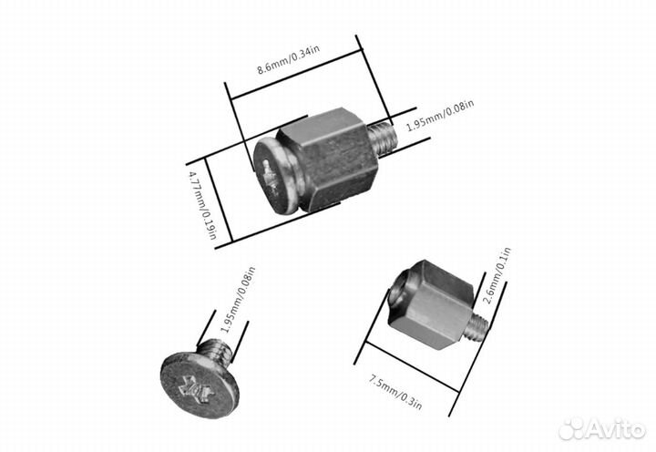 Крепёж для M.2 SSD (винт + стойка)