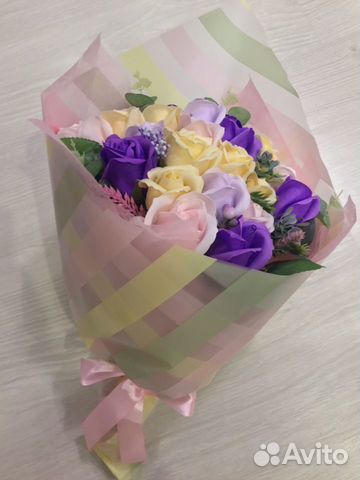 Букет из мыльных роз