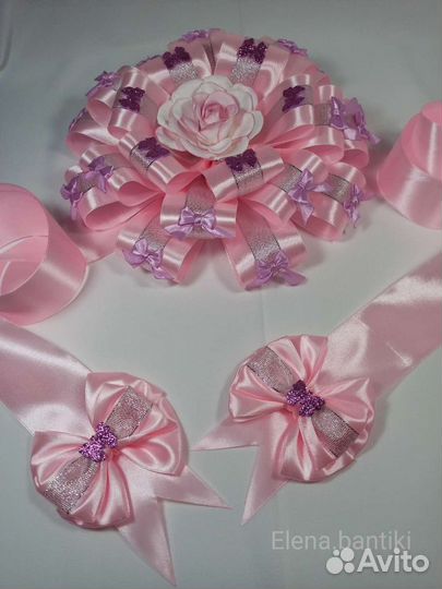 Бант на выписку из роддома новорожденной девочки