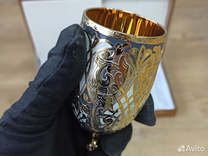 Подарочный набор для шампанского с росписью