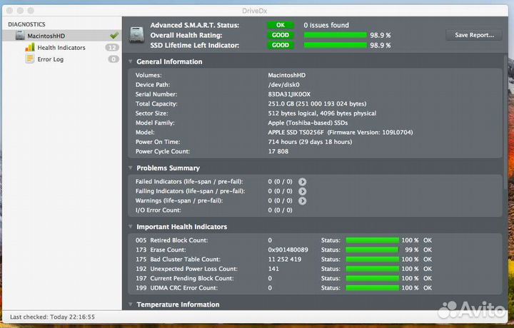 SSD MacBook 128Gb 256Gb