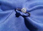 Золотое кольцо с бриллиантом 0.47 карат