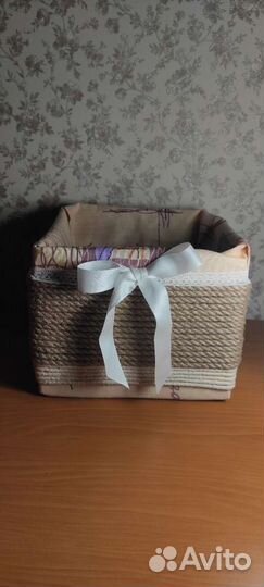 Корзинка из джута